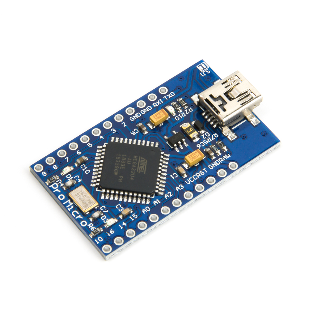Контроллер Arduino Pro Micro ATmega32U4 Mini-Usb, 5в 16Мгц